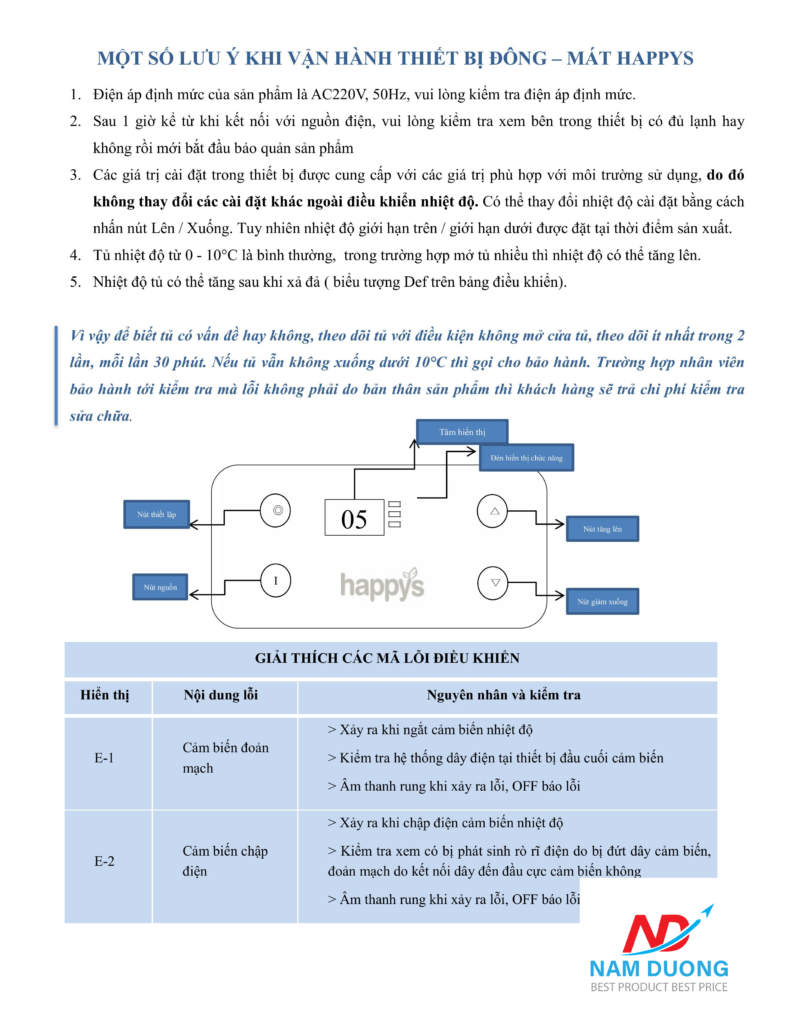 Kiểm tra tủ lạnh Happys có bị lỗi hay không-01